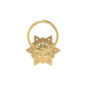 AJRETAIL - Piercing de Nariz con Diamante Natural de 0.14 Quilates, Oro de 14K, Corte Brillante, Diseño Floral, Estilo Étnico para Mujer, Color HI, Claridad VS-SI - Product Image 5