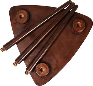 Mesa de Centro, Mesa Auxiliar, Mesa de Madera con 3 Patas y Diseño Triangular 21x22 - Mesa de Estilo Moderno para Sala de Estar, Uso Doméstico - Product Image 2