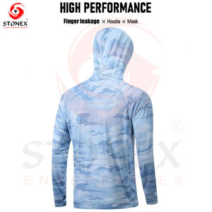 Sudadera con Capucha de Pesca de Alto Rendimiento, Secado Rápido, Transpirable, Protección Solar, para Hombre, Venta al Por Mayor OEM - Product Image 5
