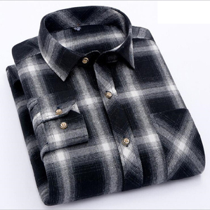 Chemise en flanelle rayée pour homme, dernière mode, 100% coton, manches longues, décontractée, saison hivernale, vente en gros, OEM, haute qualité, personnalisée - Product Image 1