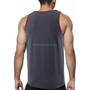 Singlet de sport personnalisé en gros OEM 2024 pour hommes, débardeurs de haute qualité 100% coton, entièrement personnalisables, style décontracté - Product Image 2