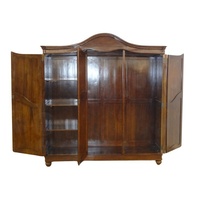 Gabinete de ropa de madera de teca de Indonesia, muebles, armario de teca, armario de madera maciza, tres puertas para juego de dormitorio y muebles de Hotel