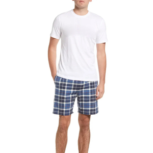 Men's Summer Casual Two-Piece Breathable High Quality 100% Cotton Quick Dry Crew Neck Solid <b>Knitted</b> Fabric T-Shirt <b>Set</b> Short - Product Image 1
