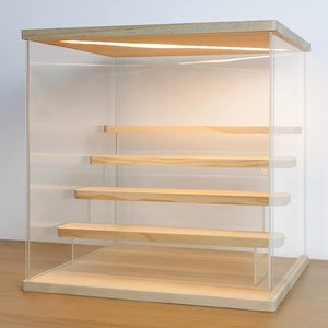 Gran oferta, estante de exhibición transparente de acrílico y madera a prueba de polvo, almacenamiento de modelos manuales y escaparate para figuras de acción, caja de escaparate de Juguetes - Product Image 4