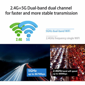 Dual Band 5G/2.4G 1300Mbps USB3.0 adattatore WiFi senza fili Dongle per Desktop PC portatile USB gadget - Product Image 3