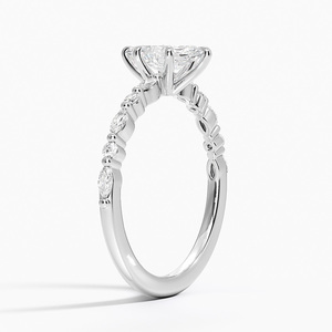 BOJ <b>Ring</b> 047 Marquise Cut <b>925</b> <b>Silver</b> Plated Luxe Petite Twisted Vine Moissanite <b>Ring</b> 2ct D Color VVS1 Moissanite GRA Certified - Product Image 2