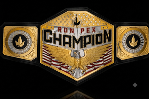 Cinturón de Campeonato de Lucha en Parejas - Ronpex International RI-2605, Personalizado, de Latón y Cuero, Equipo de Entrenamiento de Artes Marciales Suaves - Product Image 1