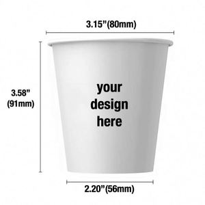 Vasos de Papel Desechables para Bebidas Frías y Calientes de 8oz con Logotipo Personalizado, para Eventos Promocionales - Product Image 2