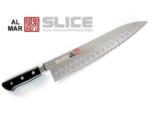 Cuchillo de Chef Serrado Certificado para Pruebas de Corte 2000, Acero Quirúrgico Seki Japón - Product Image 1