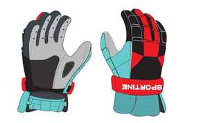 Gants de lacrosse SPORTINE PRO en tissu avec poignées, vente directe d'usine, best-seller, très résistants - Product Image 4