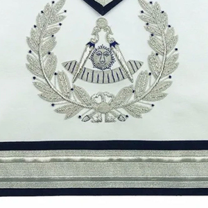 Delantal Masónico Bordado Personalizado, Forma Rectangular, Estilo Clásico, con Pin de Seguridad, Material de Tela, para Uso en Prendas - Product Image 2