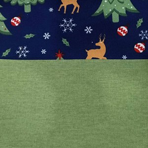 Delantal de cocina con diseño navideño estampado con patrón de árboles, 100% OEM, delantal de cocina con peto para Navidad a precio asequible. - Product Image 6