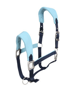 Cabestro Acolchado de Nailon para Caballo con Hebillas Ajustables y Cojín Azul Suave para Uso Ecuestre - Product Image 3