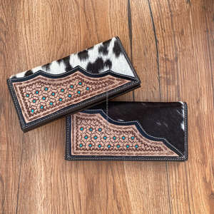 เคสคลัทช์หนังวัวแบบถือกระเป๋าสตางค์สีน้ำตาลสีน้ำตาลหนังวัวตัดด้วยมือสินค้ามาใหม่สไตล์ตะวันตก - Product Image 4