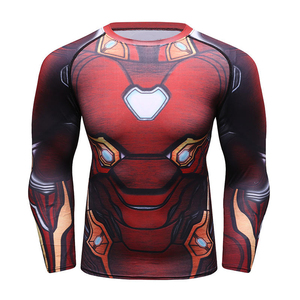 เสื้อกีฬาคุณภาพสูง โพลีเอสเตอร์ 100% ระบายอากาศ แห้งเร็ว แขนยาว พิมพ์ลายแบบซับลิเมชั่น สำหรับออกกำลังกาย ผู้ชาย - Product Image 4