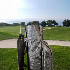 Leather <b>golf</b> bag customize color customize logo customize size high quality product sport bag zipper closure - Product Image 4