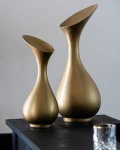 Jarrón de latón negro antiguo, jarrón de latón dorado, jarrón de latón moderno para mesa, jarrones de latón para mesa de boda, para decoración de hogar de lujo - Product Image 4