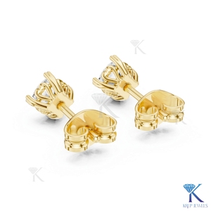 เพชรทรง Brilliant Cut เพาะเลี้ยงในห้องปฏิบัติการ ทรง Cushion Cut ประดับด้วยวงแหวนสองชั้น ตัวเรือนทองคำแท้ 14K สำหรับผู้หญิง งานแต่งงาน ตัวล็อคแบบเกลียว ดีไซน์หรูหรา - Product Image 4