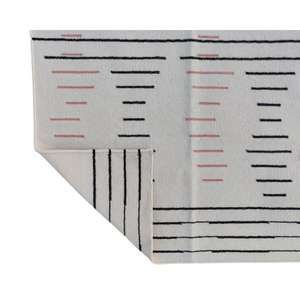 Tapis en coton tissé à la main élégant et durable avec une structure à tissage plat qui allie confort et praticité - Product Image 3