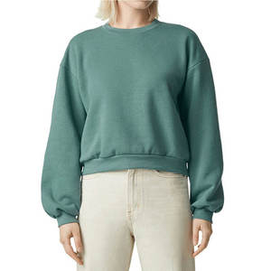 Women Custom Pullover Sweatshirts Women's <b>100</b>% Cotton <b>Polyester</b> Crew Neck Hoodie Breathable sweatshirt - Product Image 6