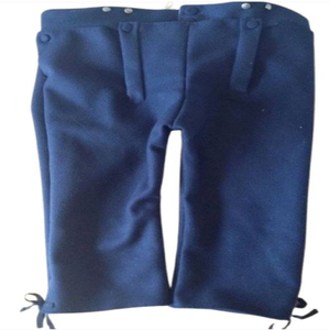 Plus Size Men Heavyweight <b>Wool</b> Flat Front Button Fly Mid Waist Vintage Winter Breeches Historical Uniform High Quality - Product Image 3