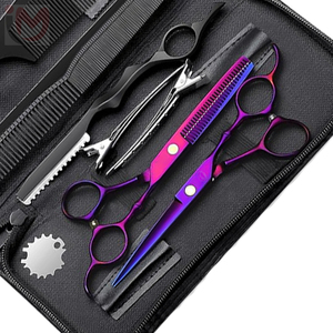 Juego de Herramientas Profesionales para Peinar el Cabello, Tijeras de Acero Inoxidable, Peines, Estuche Portátil con Cierre - Product Image 4