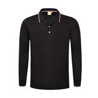 OEM grosir 100% kaos Polo katun untuk pria kustom cetak Logo bernapas dan termal lengan panjang desain polos untuk musim panas