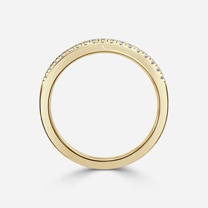 Anillo de Boda Personalizado de Oro Amarillo de 14K con Banda Cruzada y Diamante Cultivado en Laboratorio de 3CT, Fabricante OEM ODM - Product Image 2