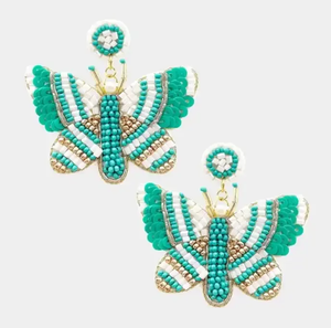 Boucles d'oreilles pendantes élégantes faites à la main en perles de rocaille, motif verrouillable, design tendance pour femmes et jeunes filles, idéales pour un anniversaire, par MD HANDICRAFTS - Product Image 3