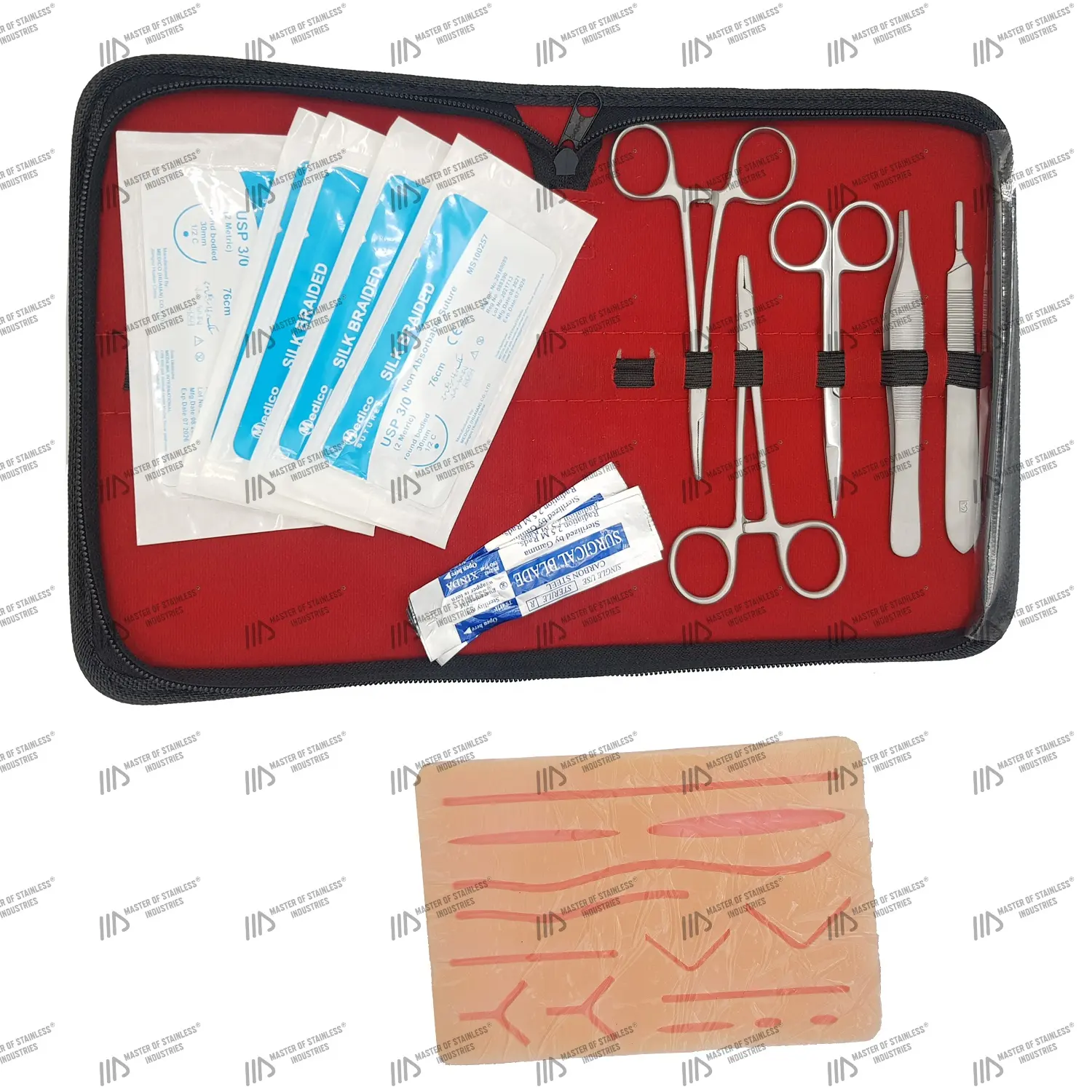 Kit de herramientas de práctica de estudiante de medicina precisa para estudiantes herramientas quirúrgicas de acero inoxidable Kit de disección anatomía biología disección