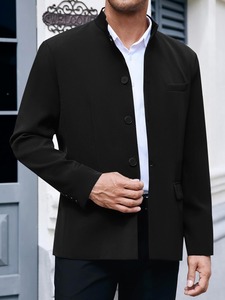 Chaqueta Janker Bávara Clásica para Hombre, Chaqueta Tradicional Alemana Trachtenjacke, Cuello Alto, Chaqueta Formal Alpina Ajustada - Product Image 2