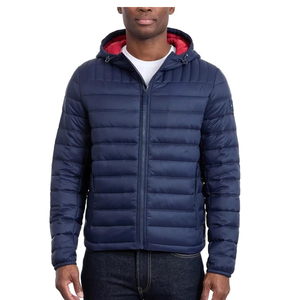 Custom Windproof Waterproof Nylon Mens Hooded Puffer Jacket Fleece <b>Lined</b> Winter Bubble <b>Coat</b> - Product Image 4