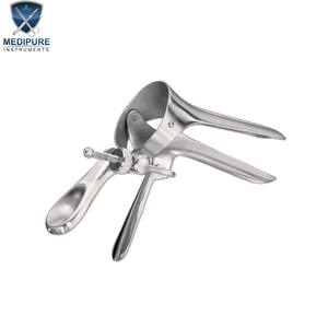 Spéculum vaginal Cusco de haute qualité, petit, moyen, grand, en acier inoxydable, instrument vétérinaire obstétrical réutilisable - Product Image 1