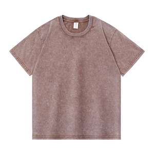 T-shirt pour homme en coton jersey 100% - Lavage à l'acide - Confortable et durable - Séchage rapide - Logo personnalisable sur le devant - Style streetwear - Product Image 2