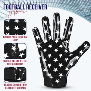 Nouveauté 2026 : Gants de football américain sur mesure, personnalisables, avec grip, imperméables, protection UV, pour l'entraînement et les matchs, pour receveurs - Product Image 3