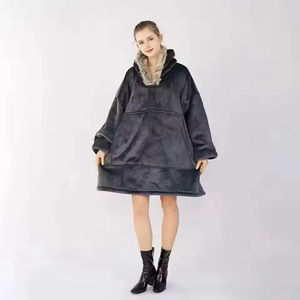 Sudadera con Capucha de Manga Larga, Manta para Usar Sentado, Manta con Capucha para Ver Televisión, para Adultos - Product Image 1