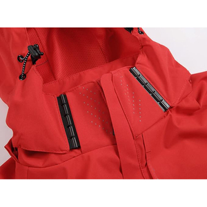 เสื้อแจ็คเก็ตพัฟเฟอร์กันน้ำสีแดงสำหรับผู้ชาย มีฮู้ด ปิดด้วยซิป สไตล์สปอร์ต เหมาะสำหรับฤดูหนาว ทรงปกติ ผลิตจากโพลีเอสเตอร์ - Product Image 2