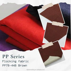 Tela de flocado Pigpell con reverso de rayón tejido de 54" x 70Y para embalaje de joyería PP78-448 Marrón - Product Image 2