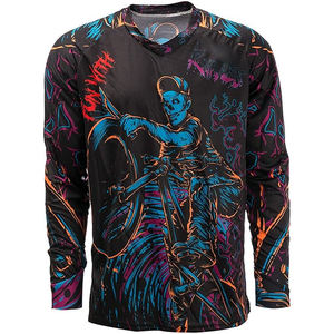 Jersey de Motocross MX Personalizado, Transpirable, de Malla de Poliéster/Nailon, Manga Larga, para Ciclismo de Descenso MTB, para Todas las Estaciones - Product Image 1