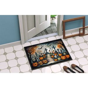 Day Dead Spooky Halloween Paillasson Antidérapant Lavable Low Pile 24H X 36W pour Porte d'Entrée Usage Intérieur et Extérieur - Product Image 4