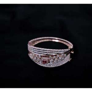 Trendy Oval 9K <b>Rose</b> <b>Gold</b> Rhodium Plated 4.91 CT SI GH Color Diamonds IGI Certified Natural Filled Diamond Bracelet Women - Product Image 3