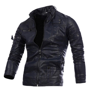 Chaqueta de Motociclista de Cuero Genuino de Invierno para Hombre, Talla Grande, Cierre de Cremallera, Corte Ajustado, Calidad Premium - Product Image 2