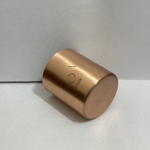 Custom Logo Brushed Brass Metal Candle <b>Jar</b> Elegant Empty Gold Scented Candle Container <b>For</b> Home Decor & Scented Candle Making - Product Image 3