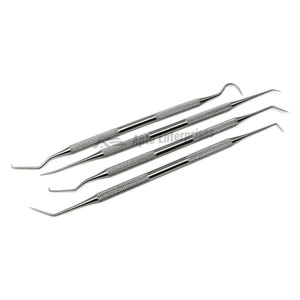 Professional Manual Dental Scraper Tool Double-Ended Dentist Pick Tartar Scraper Medical Grade Stainless Steel CE Certified - Product Image 1