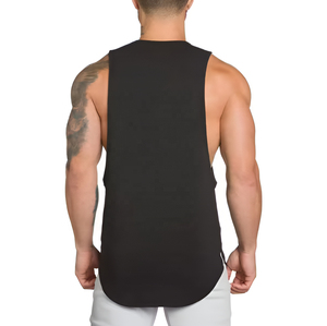 Débardeur tricoté à séchage rapide pour homme, respirant, en Spandex/Coton, pour la gym, l'entraînement, le fitness, la musculation, style streetwear personnalisé - Product Image 3
