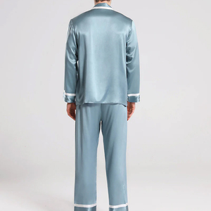 Nuevo Conjunto de Pijamas de Seda Satinada de 2 Piezas para Hombre, Estilo 2026, Transpirable y de Secado Rápido, Manga Larga, para Invierno - Product Image 5