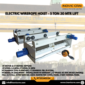 รอกไฟฟ้า INOVIC CRM 5 ตัน สำหรับงานหนัก พร้อมสายสลิงยกสูง 30 เมตร |   ระบบกันตกแบบ 1/2, เกียร์บ็อกซ์อุตสาหกรรม - Product Image 3