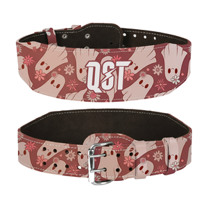 Ceinture de musculation réglable antidérapante en cuir de vachette premium doublée de daim, motif fantôme de dessin animé imprimé par sublimation, unisexe pour la force - Product Image 2