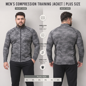 Customized Stand Collar Training <b>Jacket</b> Camo Printed Compression <b>Jacket</b> Long Sleeve Yoga Wear Zipper <b>Women</b> Gym Workout <b>Jackets</b> - Product Image 3