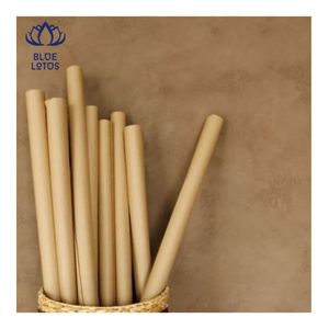 Pajitas de Bambú Reutilizables LISTAS PARA ENVIAR, Pajitas de Bambú para Bebidas Frías y Servicio de Bebidas en Cafeterías - Product Image 2